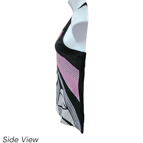 OP Women's Multi- Color Geometric Print Razor Back Tank Top Size XL - Picture 5 of 15